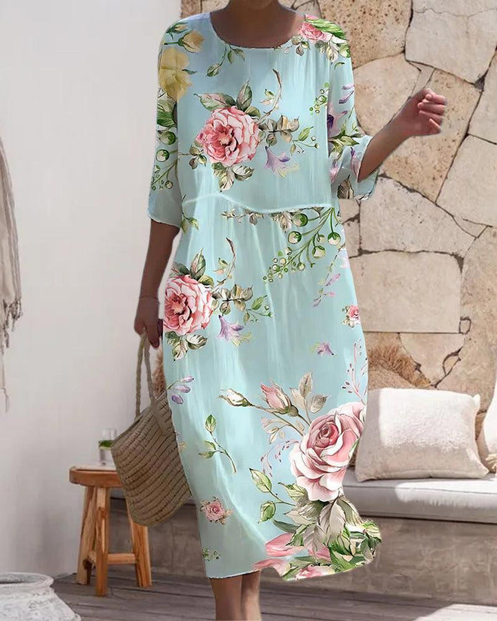 Angela | Women's Casual Midi Dress in Relaxed Fit