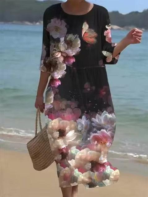 Angela | Women's Casual Midi Dress in Relaxed Fit