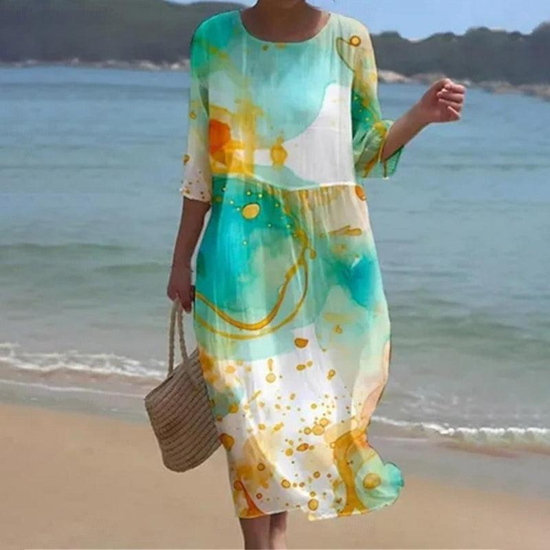 Angela | Women's Casual Midi Dress in Relaxed Fit