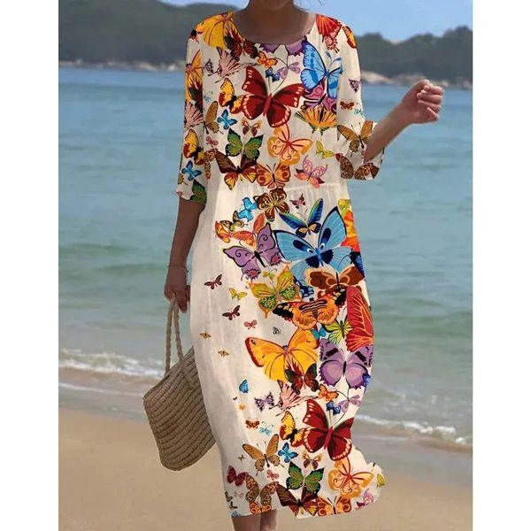 Angela | Women's Casual Midi Dress in Relaxed Fit