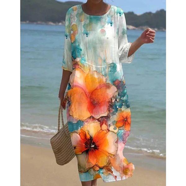 Angela | Women's Casual Midi Dress in Relaxed Fit