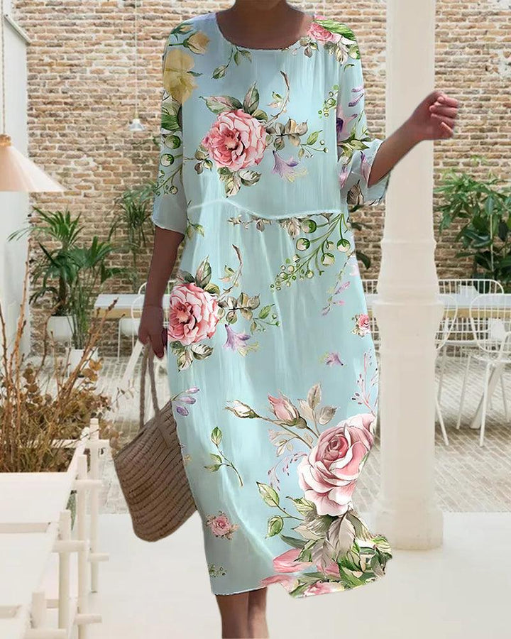 Angela | Women's Casual Midi Dress in Relaxed Fit