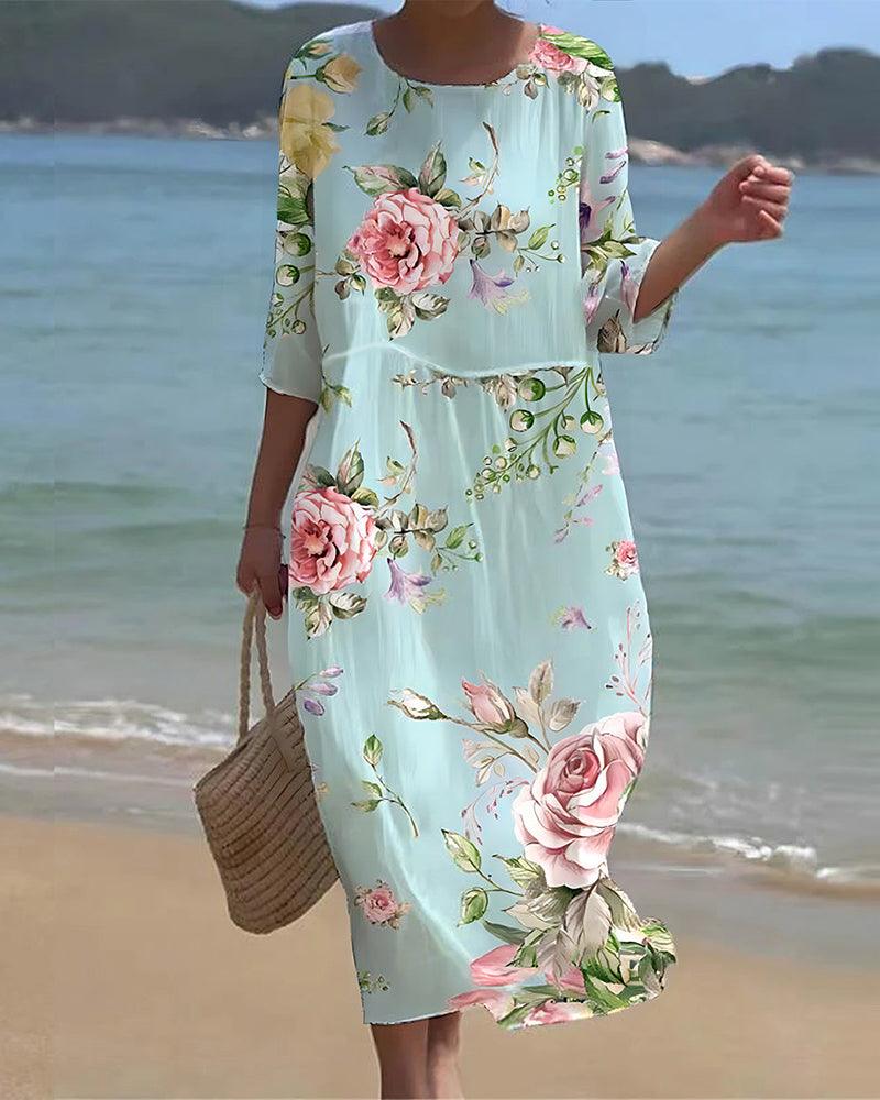 Angela | Women's Casual Midi Dress in Relaxed Fit