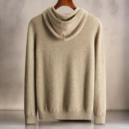 Herrhoodie i varm fleece och bomull för vardagsbruk på vintern