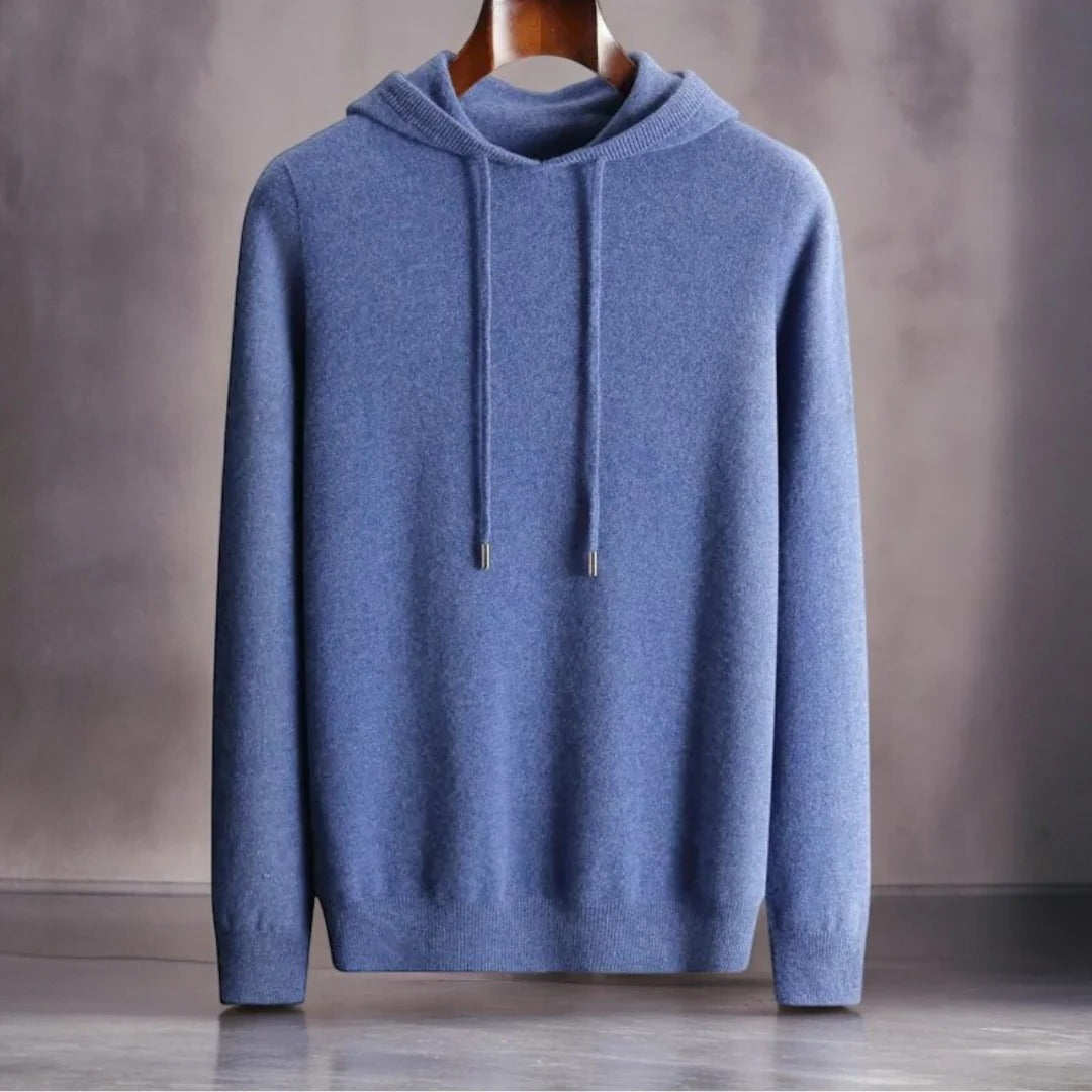 Herrhoodie i varm fleece och bomull för vardagsbruk på vintern