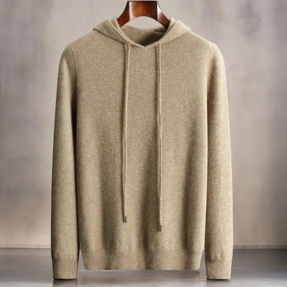 Herrhoodie i varm fleece och bomull för vardagsbruk på vintern