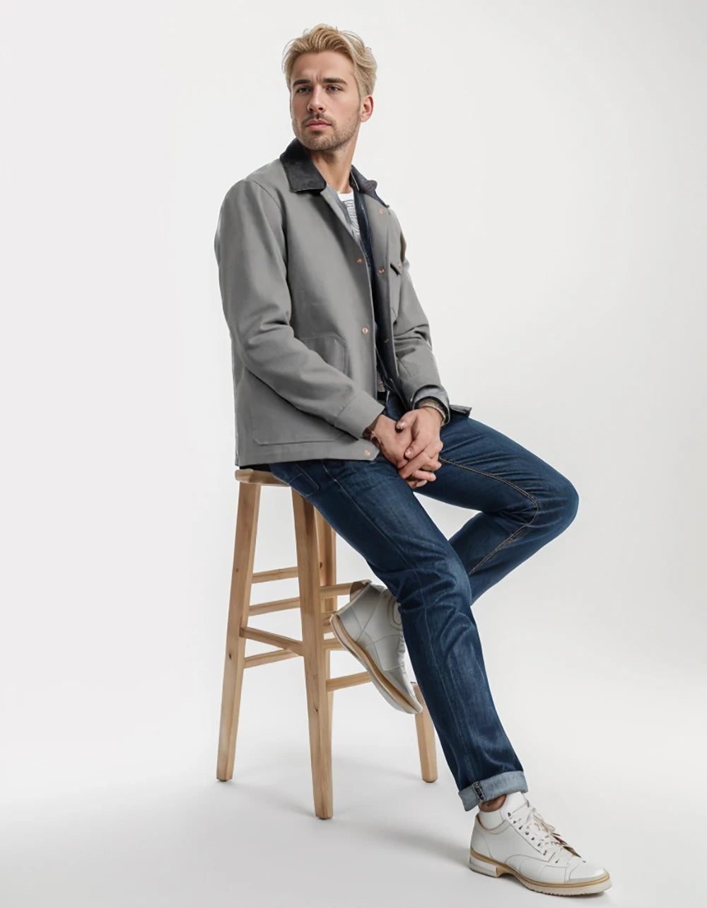 Men's Classic Button-Down Jacket