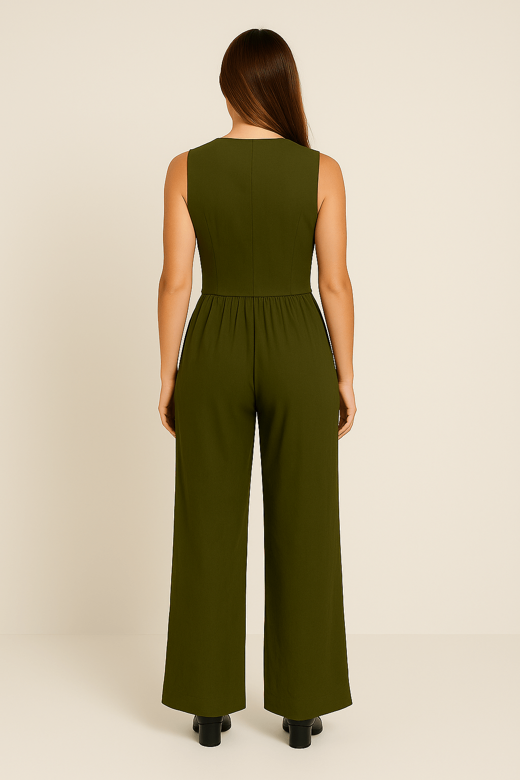 Yveline | Women's Linen Vest and Wide-Leg Trousers Outfit
