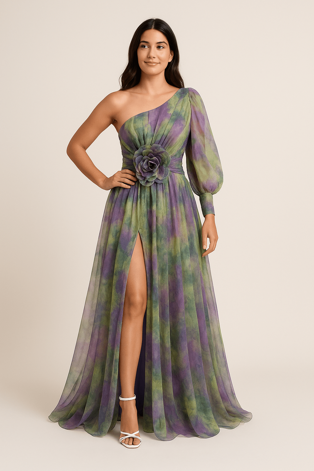 Galiana | Women's One-Shoulder A-Line Evening Dress