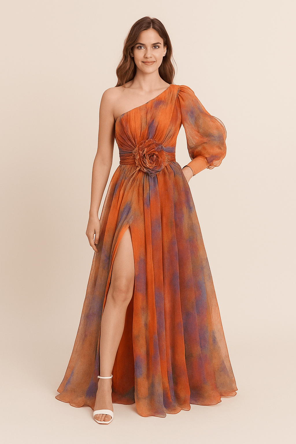 Galiana | Women's One-Shoulder A-Line Evening Dress