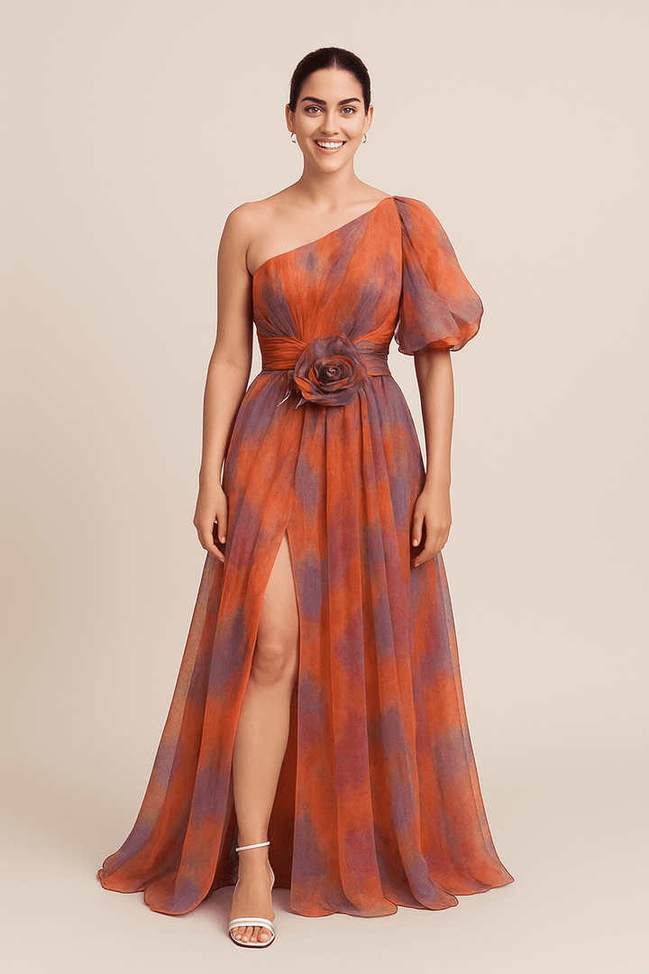 Galiana | Women's One-Shoulder A-Line Evening Dress