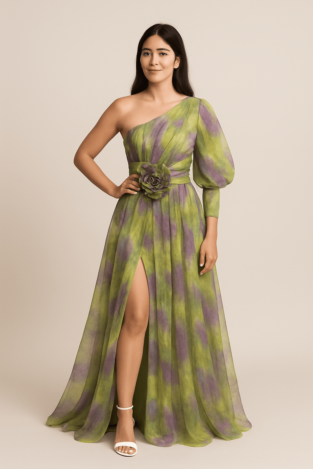 Galiana | Women's One-Shoulder A-Line Evening Dress