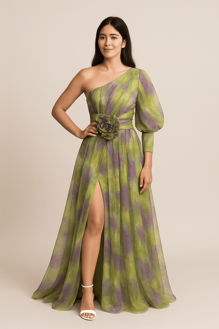 Galiana | Women's One-Shoulder A-Line Evening Dress