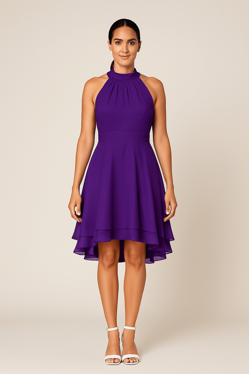 Zyelina | Women's Sleeveless Halter Neck Dress