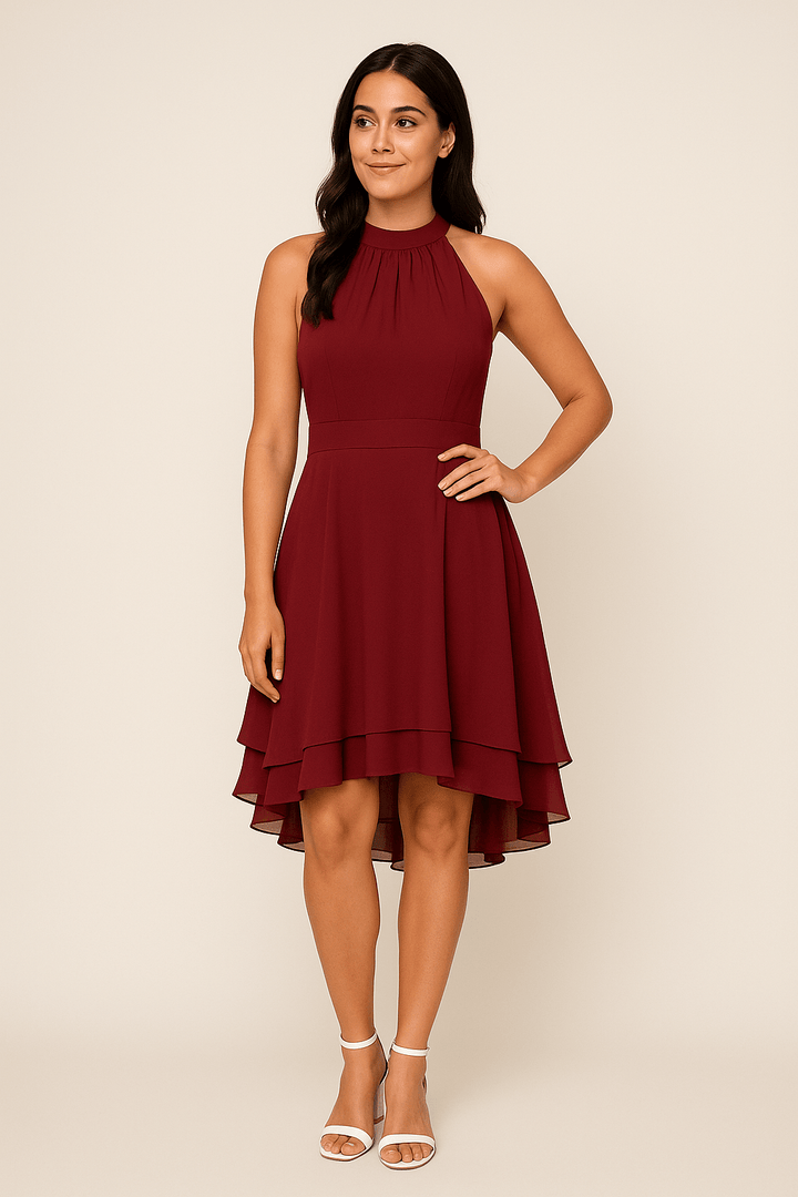 Zyelina | Women's Sleeveless Halter Neck Dress