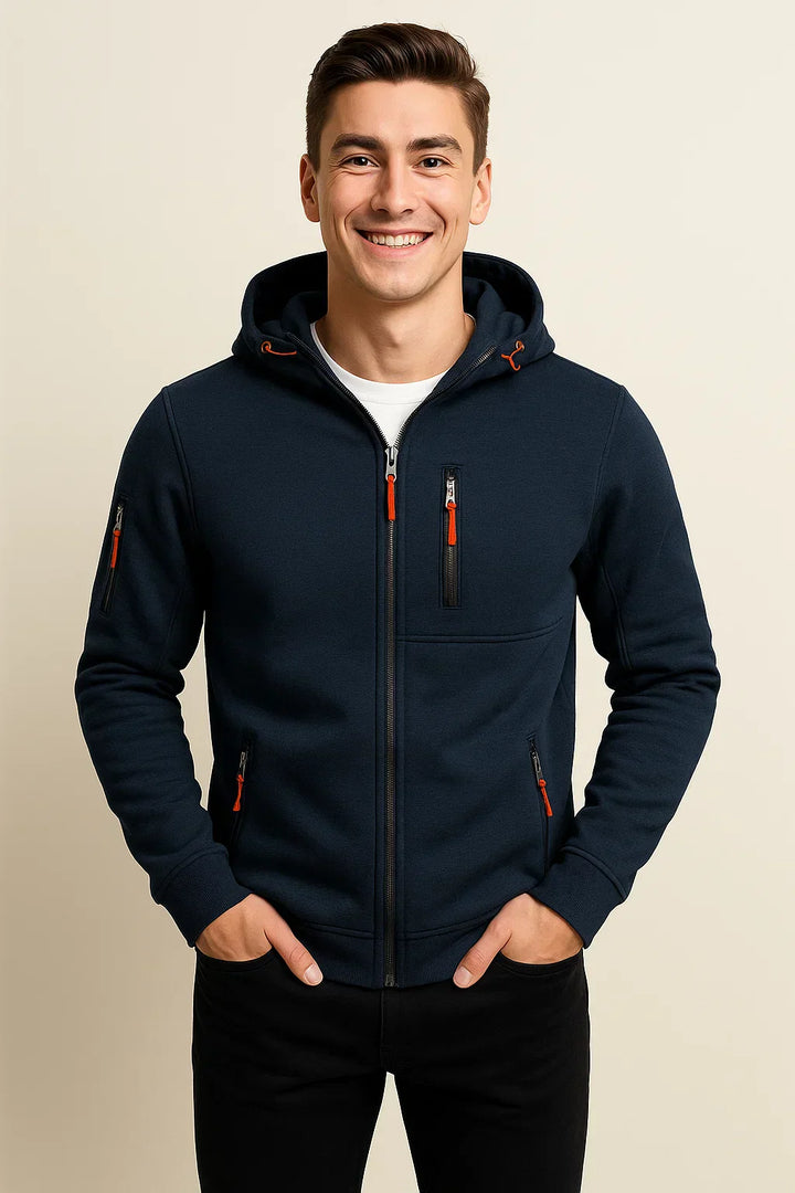 Men's Multi-Pocket Zip Hoodie