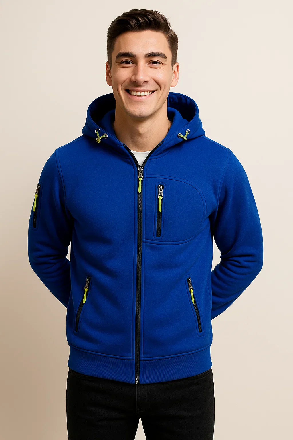 Men's Multi-Pocket Zip Hoodie