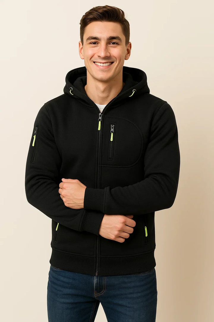 Men's Multi-Pocket Zip Hoodie