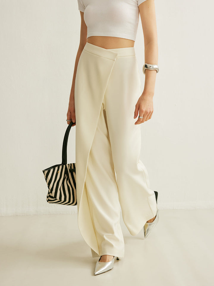 Women's Asymmetrical Cross Wrap High-Waist Skirt