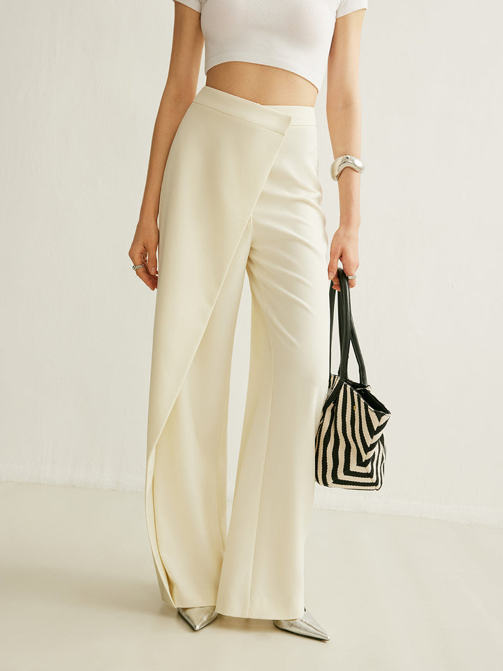 Women's Asymmetrical Cross Wrap High-Waist Skirt