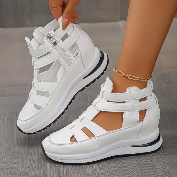 Light Wedge Sandals | Women's Comfortable Side Zipper Footwear