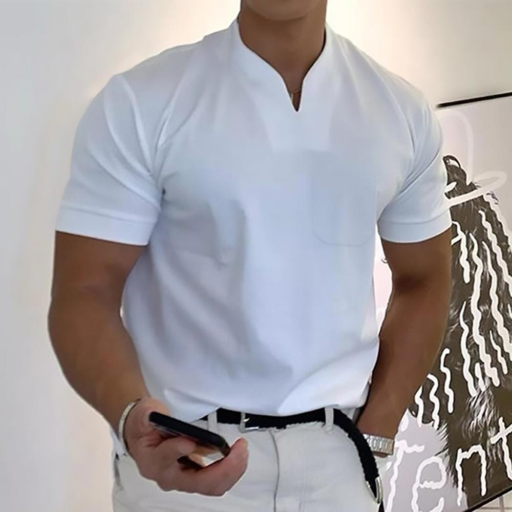 Liam | Men's Elegant Casual Short Sleeve V-neck T-shirt for Comfort and Style