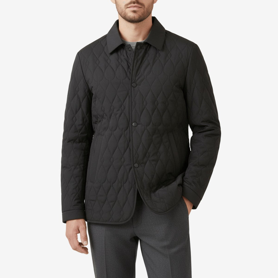 Men's Lightweight Diamond Quilted Jacket with Front Pockets
