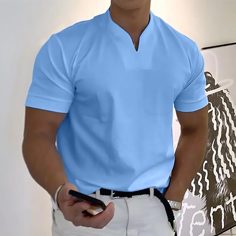 Liam | Men's Elegant Casual Short Sleeve V-neck T-shirt for Comfort and Style