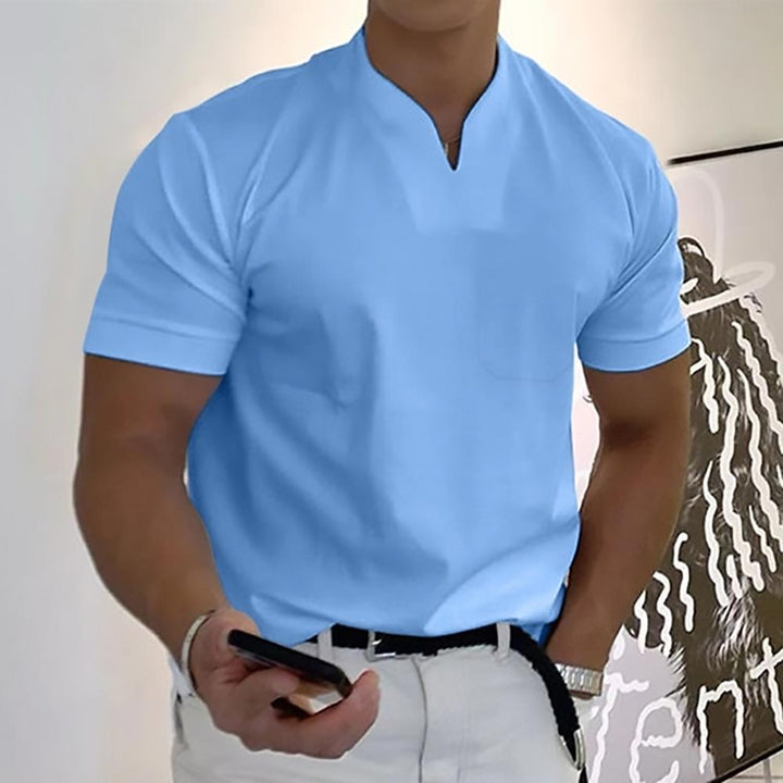 Liam | Men's Elegant Casual Short Sleeve V-neck T-shirt for Comfort and Style