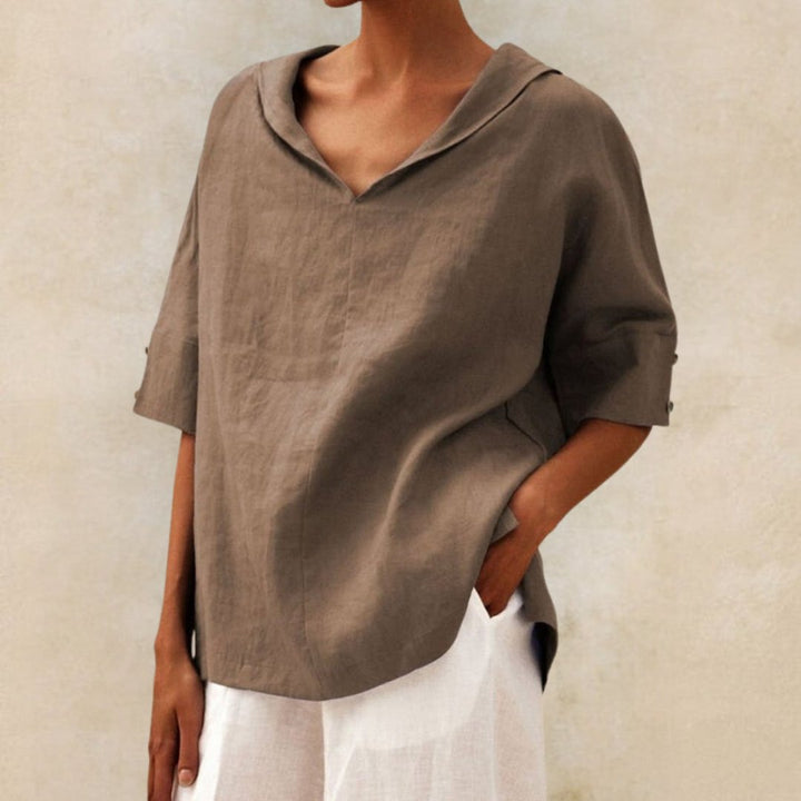 Bella | Women's Relaxed Fit V-Neck Blouse