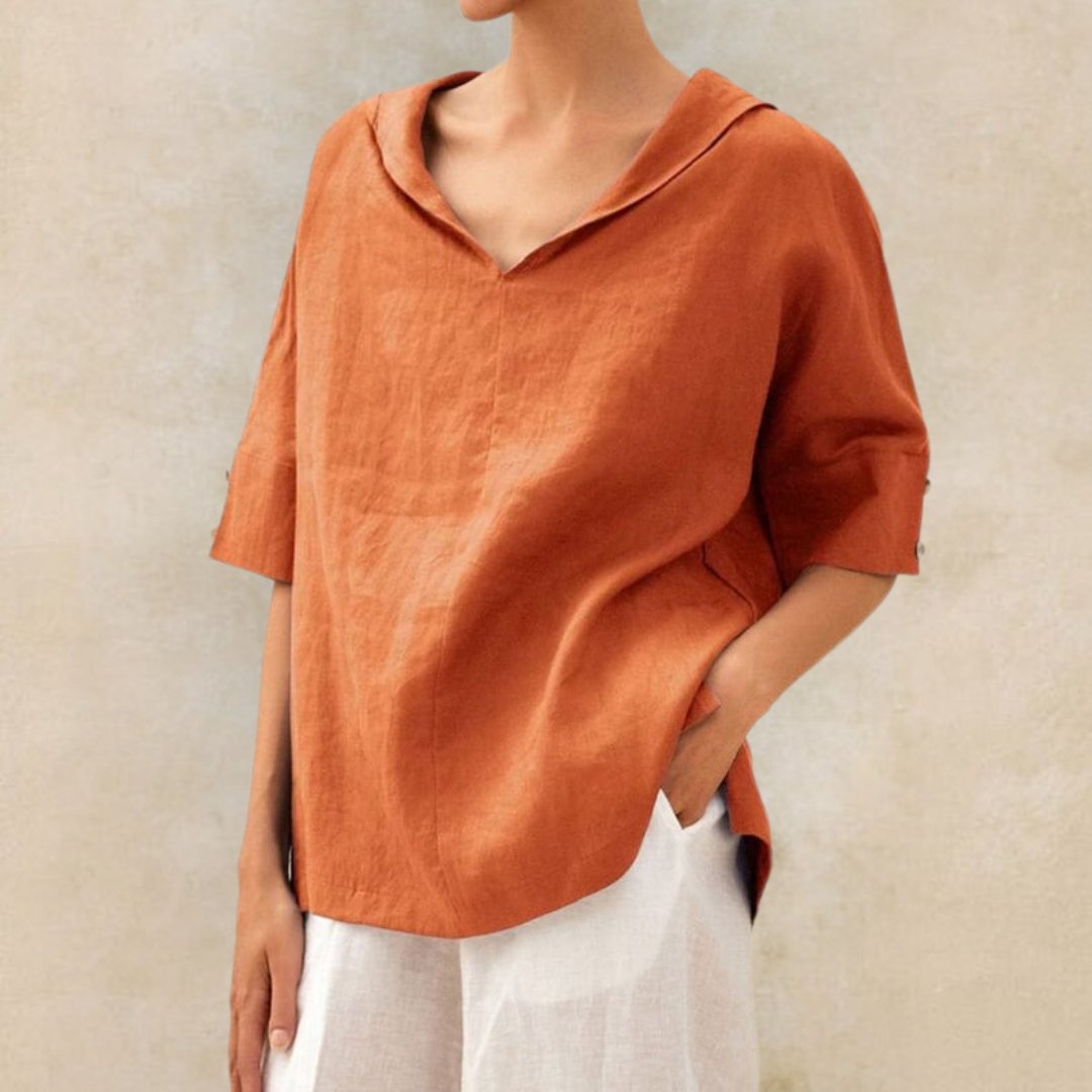 Bella | Women's Relaxed Fit V-Neck Blouse