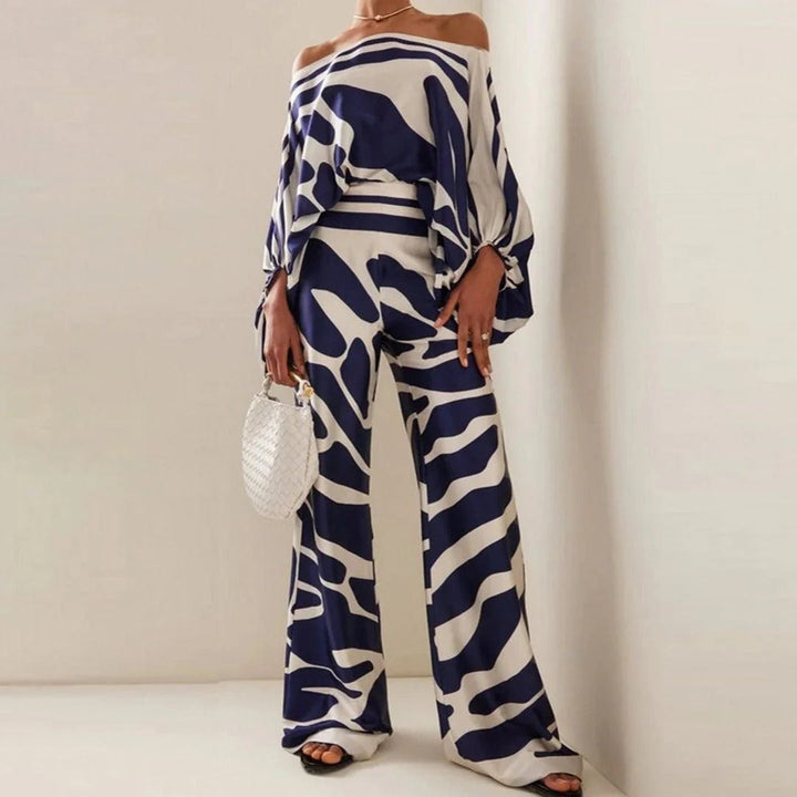 Bernice | Women's Off-the-Shoulder Two-Piece Pant Set