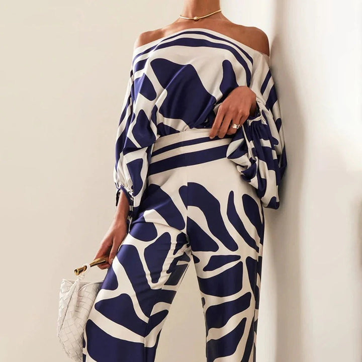 Bernice | Women's Off-the-Shoulder Two-Piece Pant Set