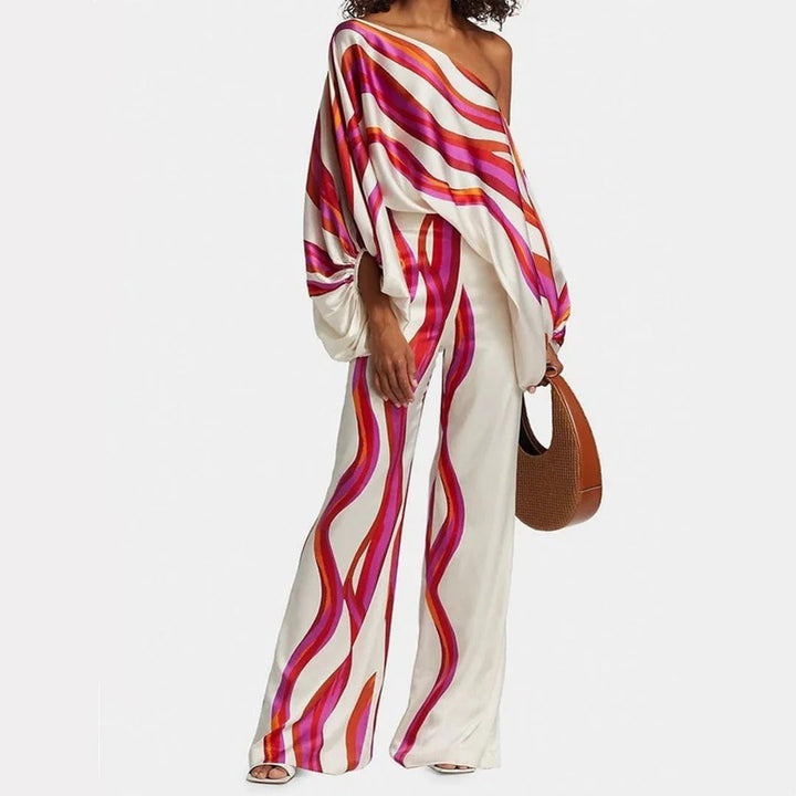 Bernice | Women's Off-the-Shoulder Two-Piece Pant Set