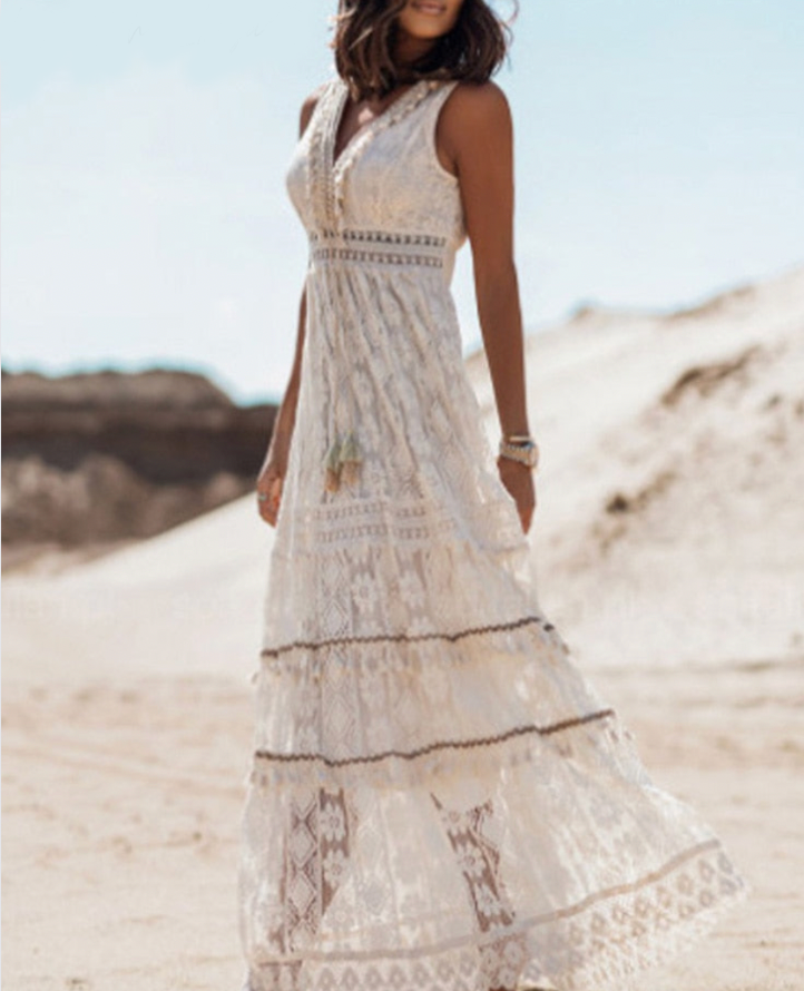 Women's Boho Lace Summer Sundress