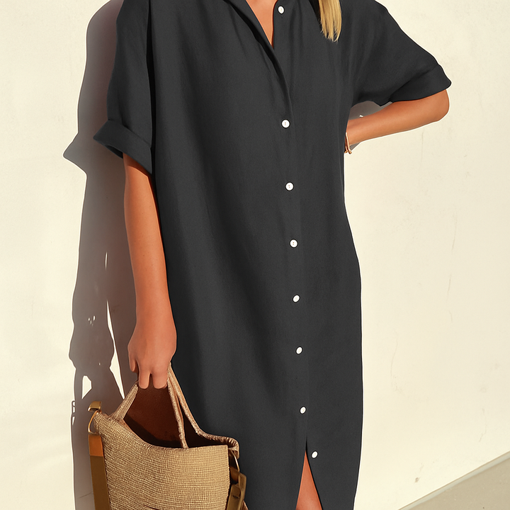 Brooklyn | Women's Casual Button-Down Midi Dress