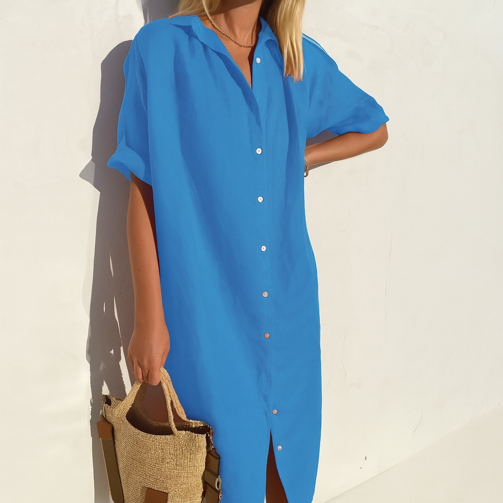 Brooklyn | Women's Casual Button-Down Midi Dress