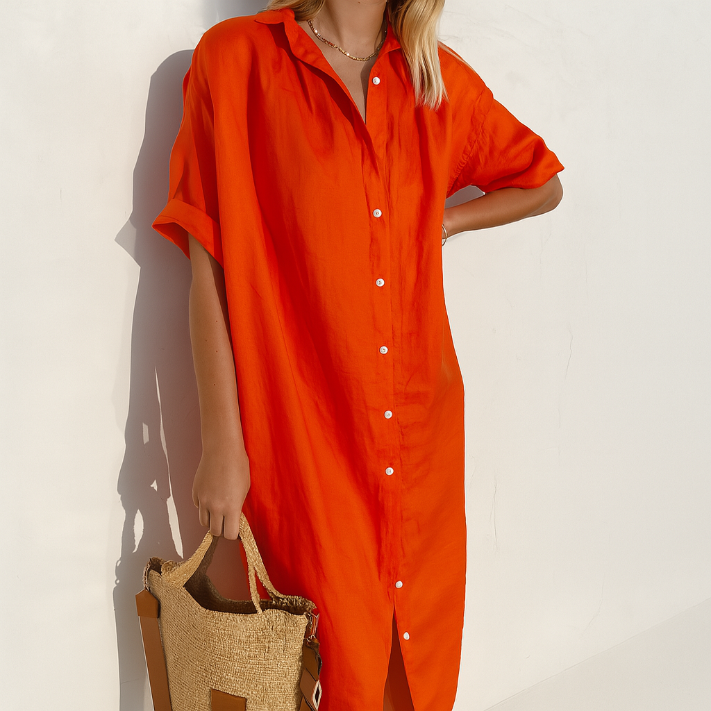 Brooklyn | Women's Casual Button-Down Midi Dress