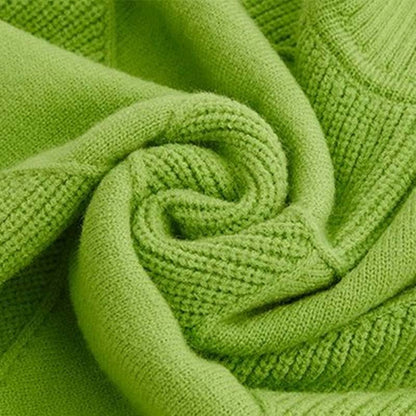 Women's High-Neck Acrylic Sweater with Soft Geometric Pattern