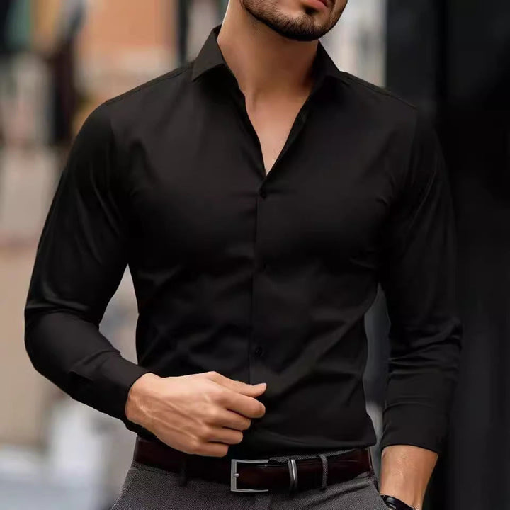 Men's Long-Sleeve Formal Office Shirt