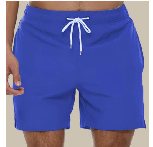 Men's Swim Shorts with Adjustable Drawstring Waistband