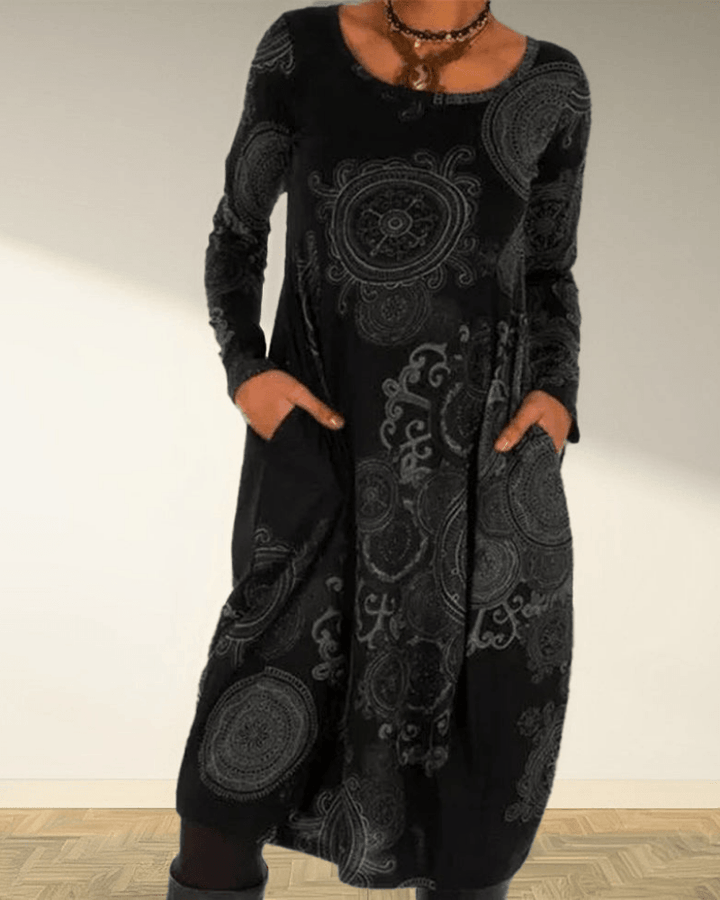 Camille | Women's Elegant Long Sleeve Maxi Dress