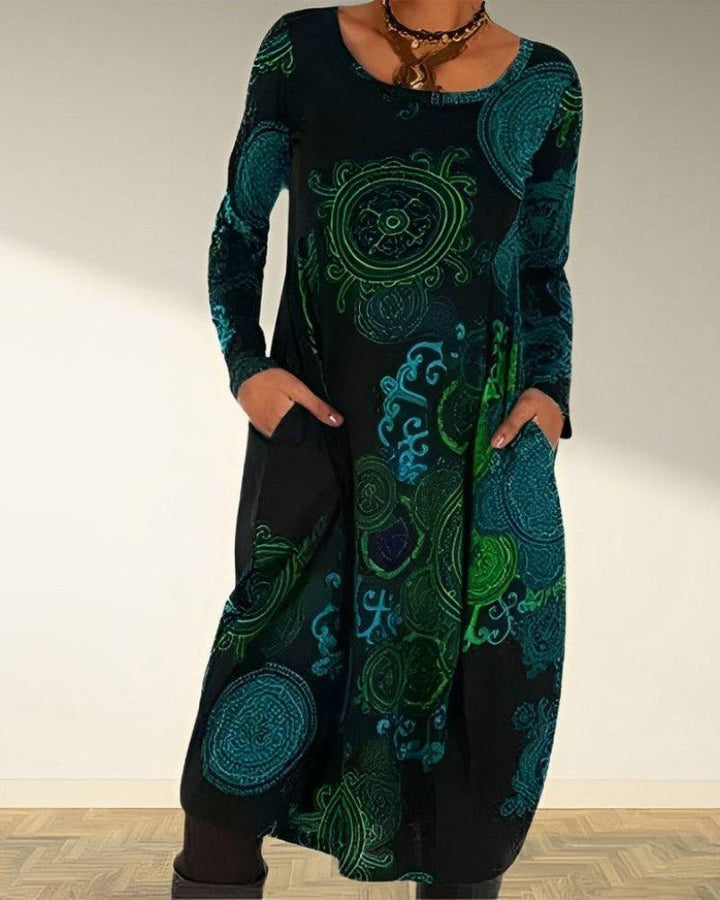 Camille | Women's Elegant Long Sleeve Maxi Dress