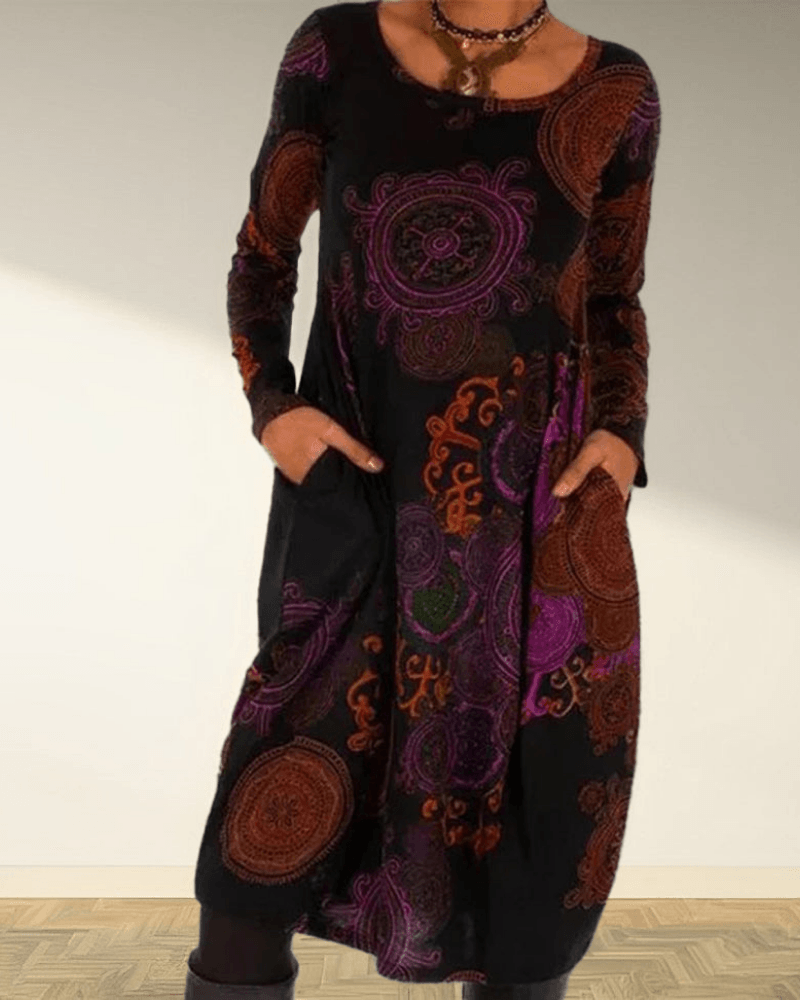 Camille | Women's Elegant Long Sleeve Maxi Dress