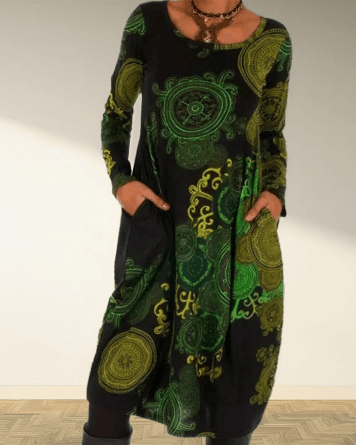 Camille | Women's Elegant Long Sleeve Maxi Dress