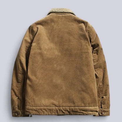 Cordjacke für Herren mit Fleecefutter und Taschen für den Winter