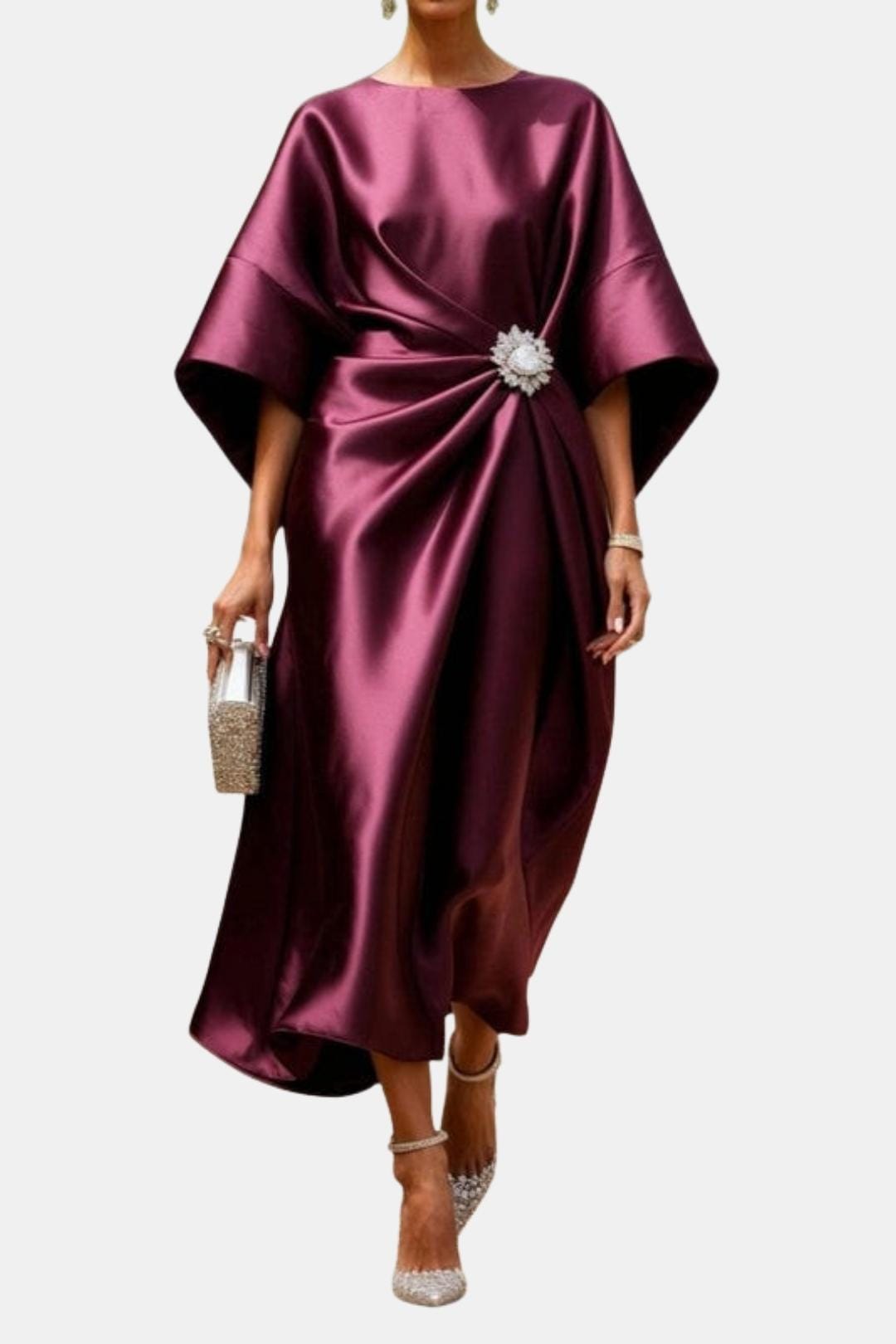 Cara | Women's Elegant Wrap Midi Dress
