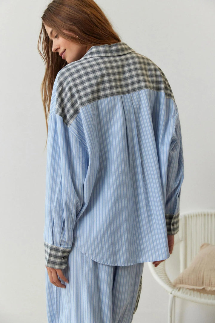 Carolyn | Women's Striped Long Sleeve Two-Piece Outfit