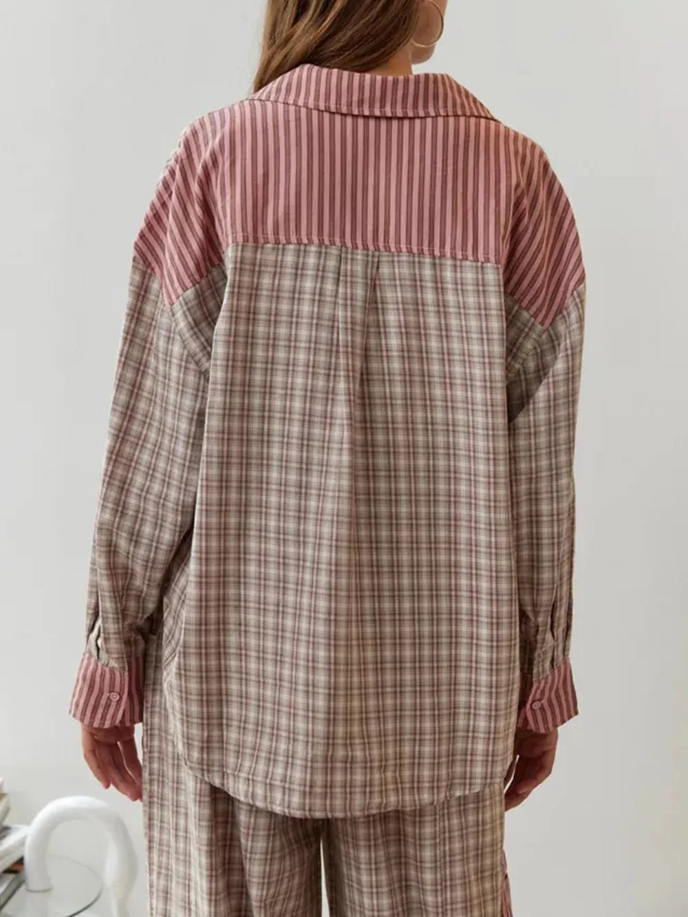 Carolyn | Women's Striped Long Sleeve Two-Piece Outfit