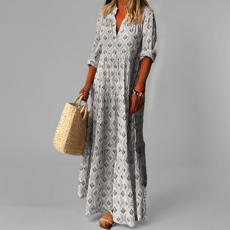 Cassandra | Women's Boho V-Neck Maxi Dress